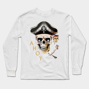 Pirate's Parley - Ahoy Skull Long Sleeve T-Shirt